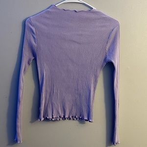 Lavender fitted long sleeve shirt